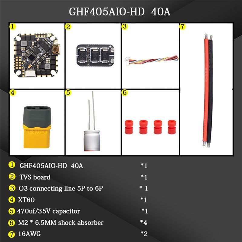 Drone With Rc 2 - ABTI-GHF405AIO-HD 40A AIO Flight Controller F405