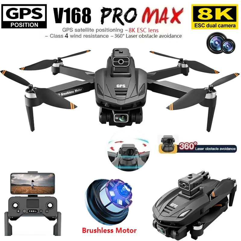 V168 Pro MAX GPS Drone 8K Prof - đánh giá và giá Drone Rc Team City