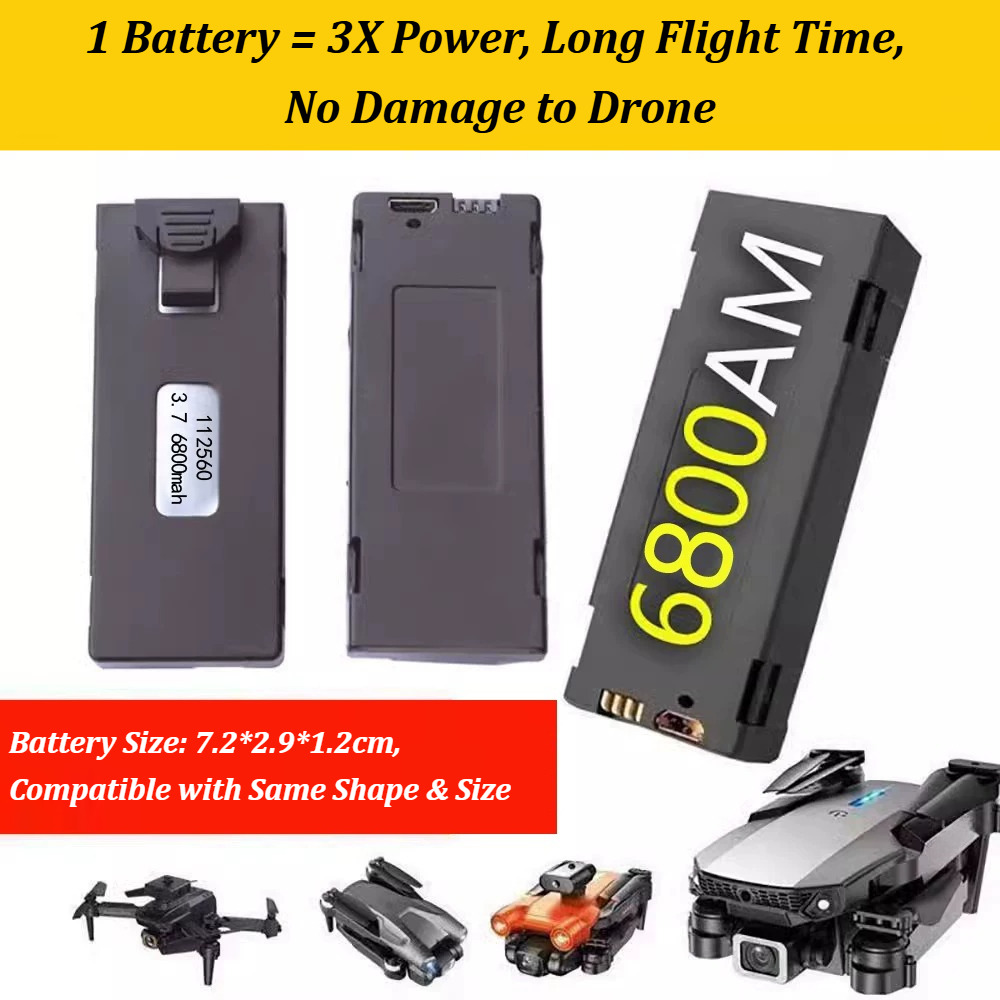 3.7V 6800mAh Spare Replacement - đánh giá và giá Drone E88 Rc Quadcopter