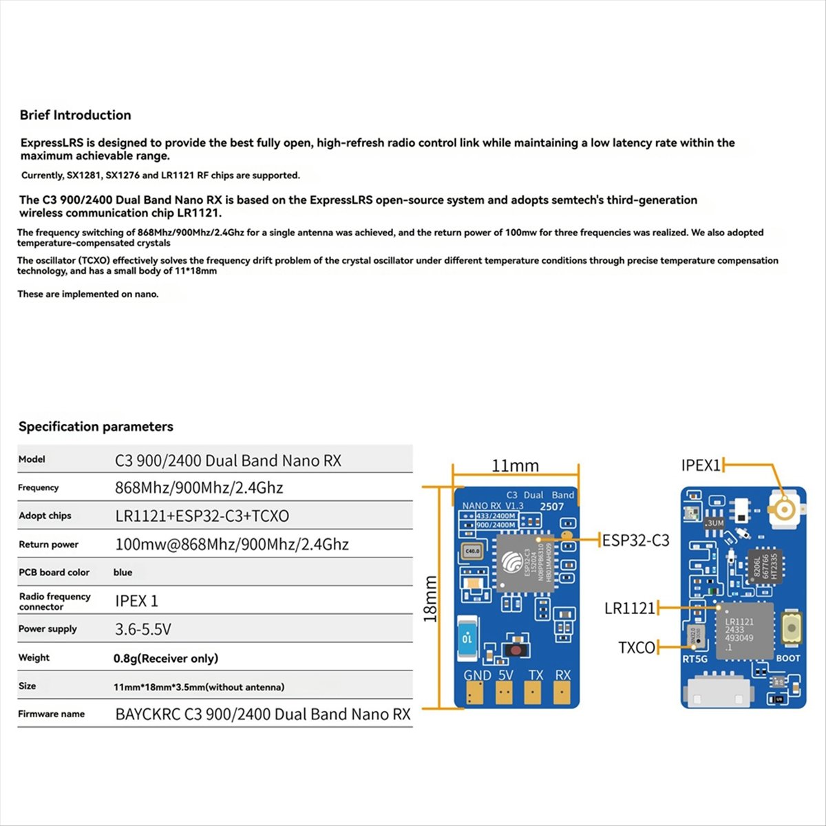 Hot Sale ELRS Dual Band Nano R - đánh giá và giá Drone Rc Frequency